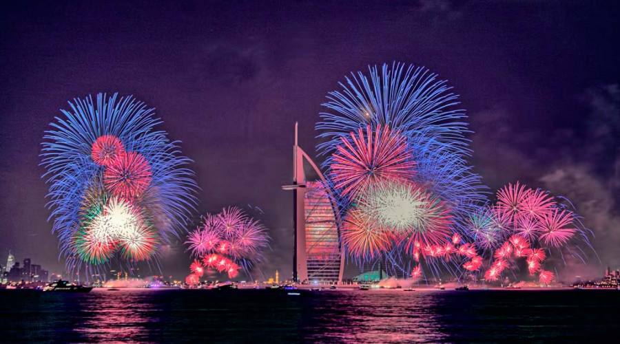 Fuochi d'artificio alla Jumeirah