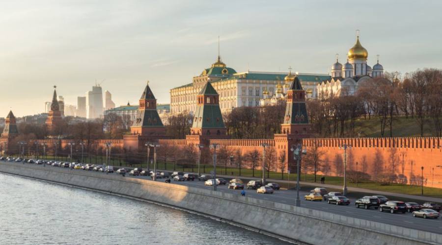 Mosca vista sulla Moscova e sul Cremlino
