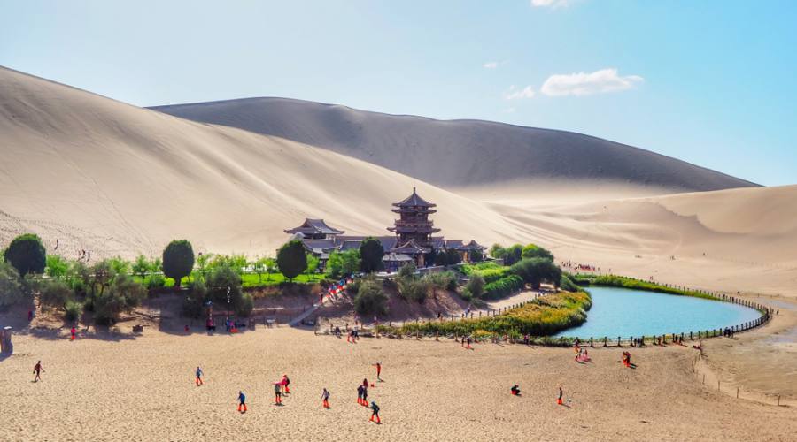 Oasi della luna Nuova deserto del Gobi Gansu