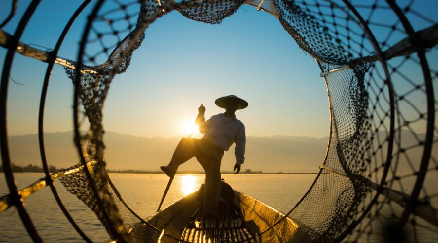 Pescatore birmano sul Lago Inle