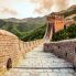Pechino: Grande Muraglia al tramonto