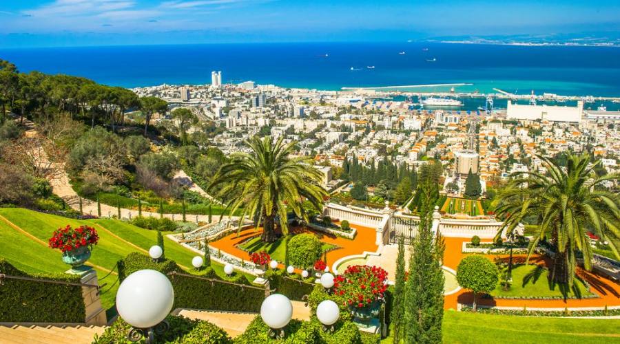 Haifa - Panorama dai Giardini Baha'i