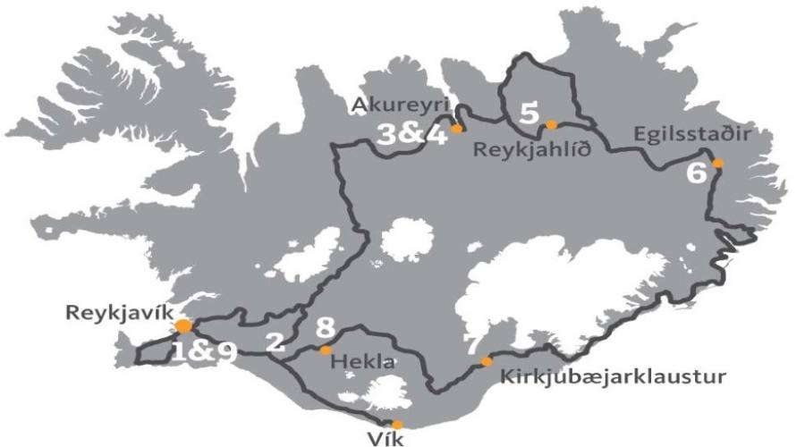 Itinerario tour di gruppo Islanda