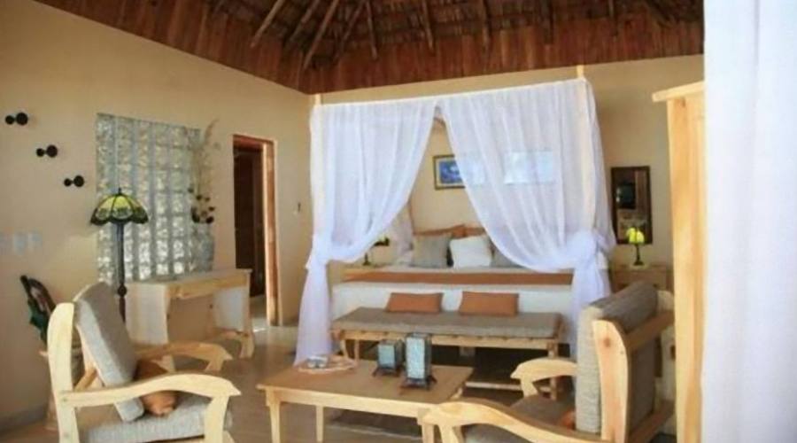 Gli interni delle camere a Cayo Levisa