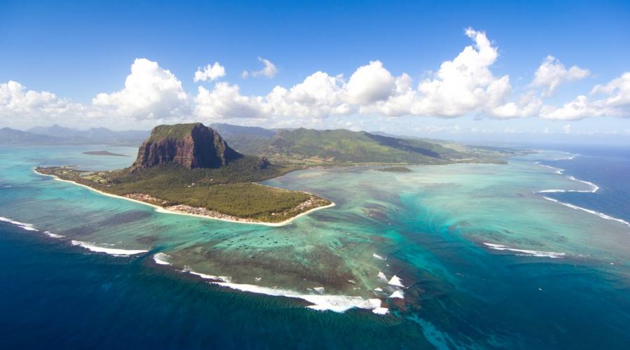 Vista aerea di Mauritius