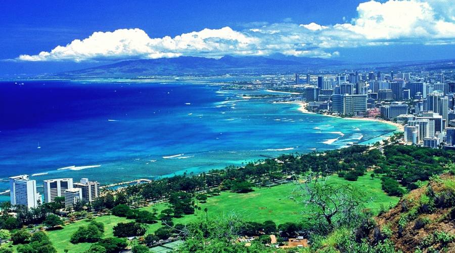 Waikiki -vista oceano