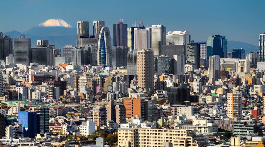 Tokyo - Skyline con Monte Fuji