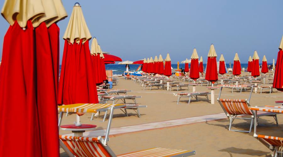 La spiaggia di Rimini