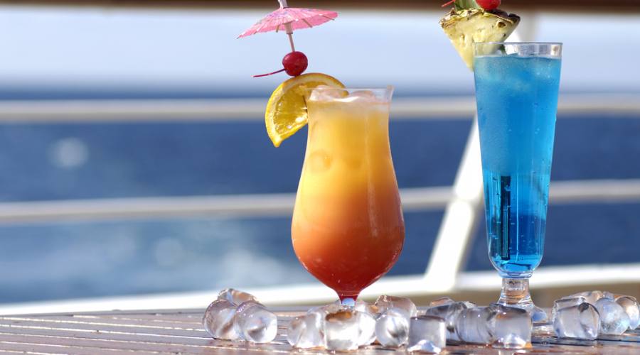 Colorful holiday cocktail