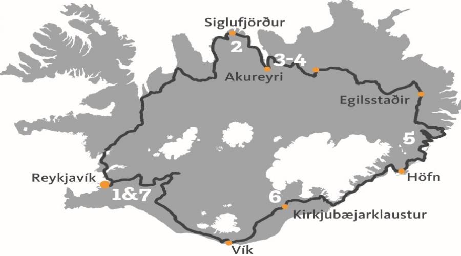 Itinerario tour di gruppo Islanda