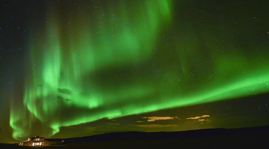 Aurora Boreale lungo la costa sud d'Islanda