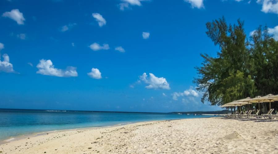 La spiaggia di Flic en Flac a Mauritius