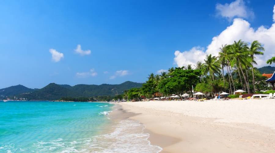 La spiaggia di Chaweng a Koh Samui