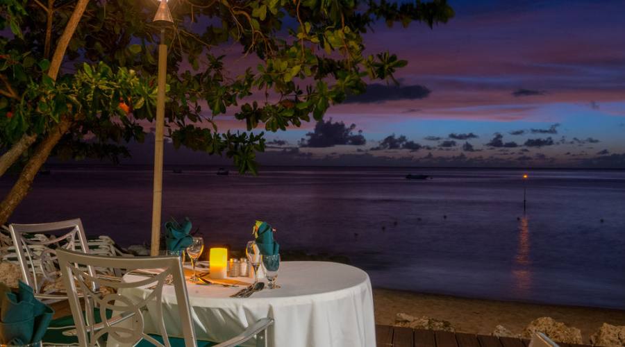 Una cena romantica a Barbados