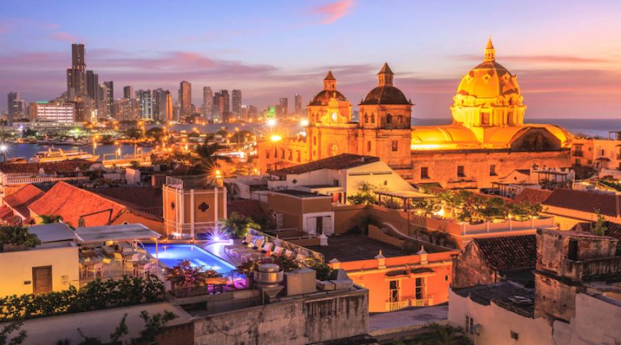 Cartagena de Indias Veduta Notturna