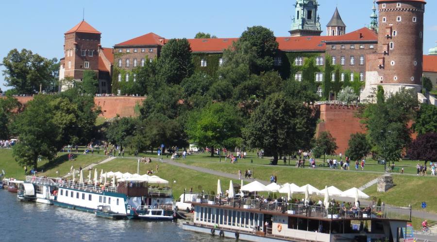 Castello di Wawel visto dal fiume Vistola