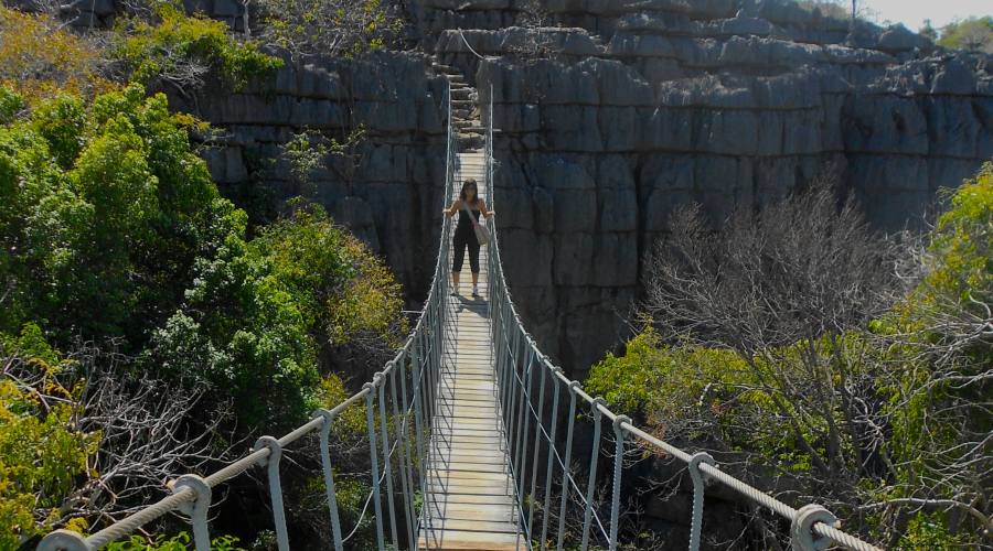 Ponte sospeso sugli Tsingy