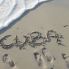 Cuba, scritta sulla sabbia