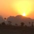 Il tramonto sulla montagna di Jebel Shams