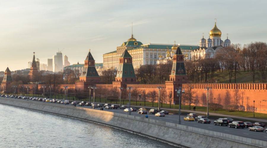 Mosca vista sulla Moscova e sul Cremlino