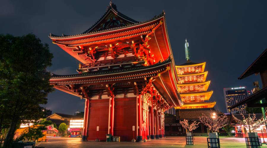 Il tempio Sensoji a Tokyo