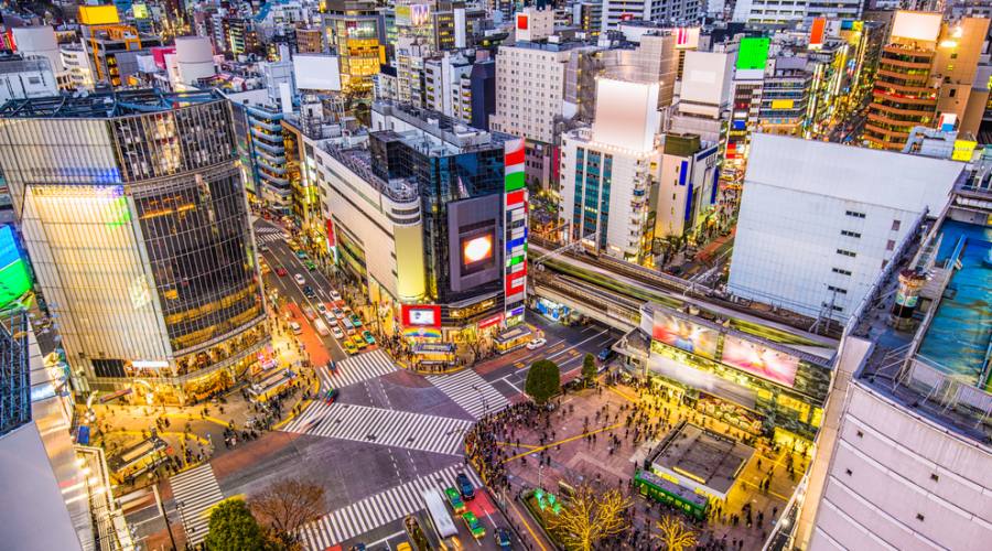 Il quartiere Shibuya di Tokyo