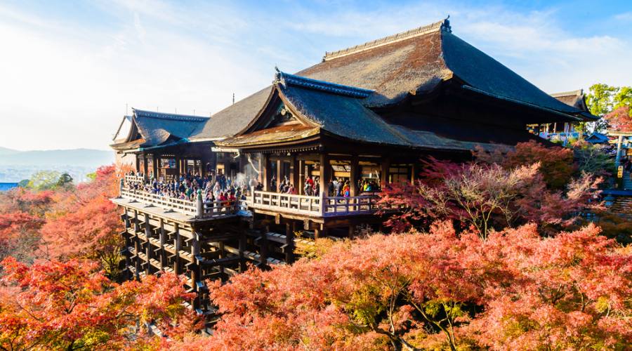 Il tempio Kiyomizu a Kyoto