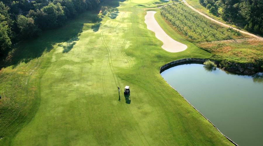 il campo da golf visto dall'alto