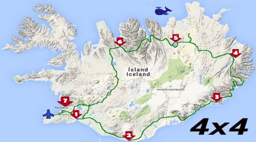 Itinerario Islanda 7 notti in 4x4