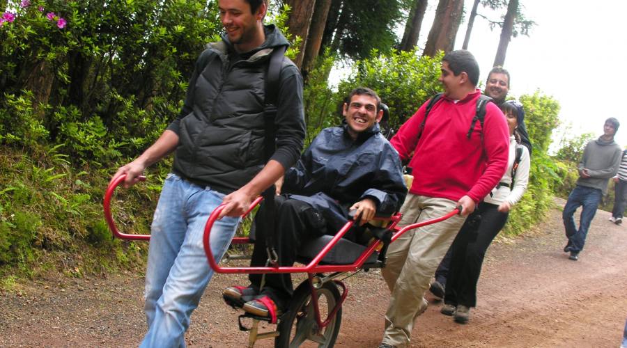 Escursione accessibile in joelette