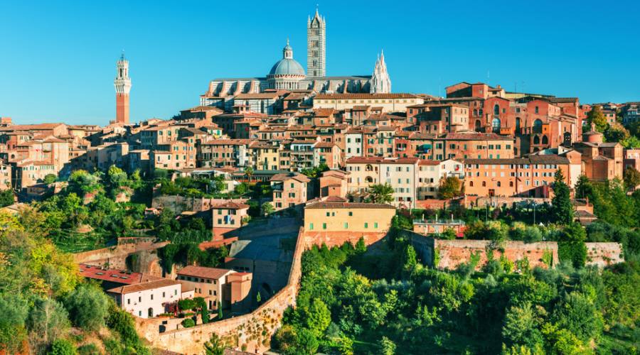 Siena, panoramica sulla città medioevale