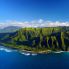 Beautiful aerial view of spectacular Na Pali coast, Kauai