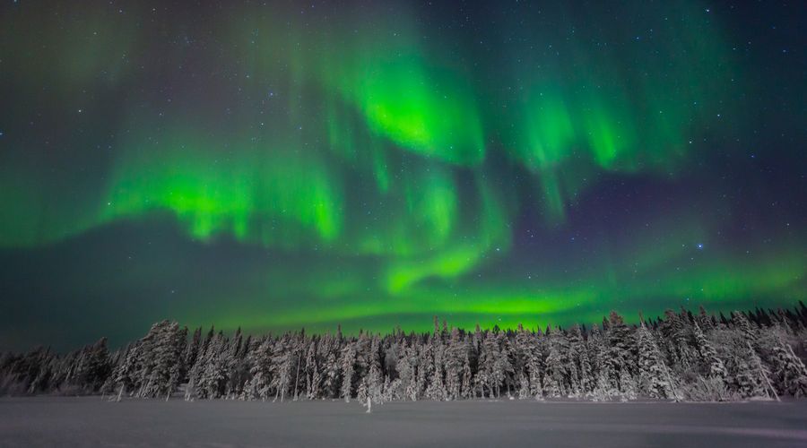 Aurora Boreale a Rovaniemi in Lapponia