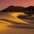 vista panoramica del tramonto sulle dune di sabbia, Corralejo