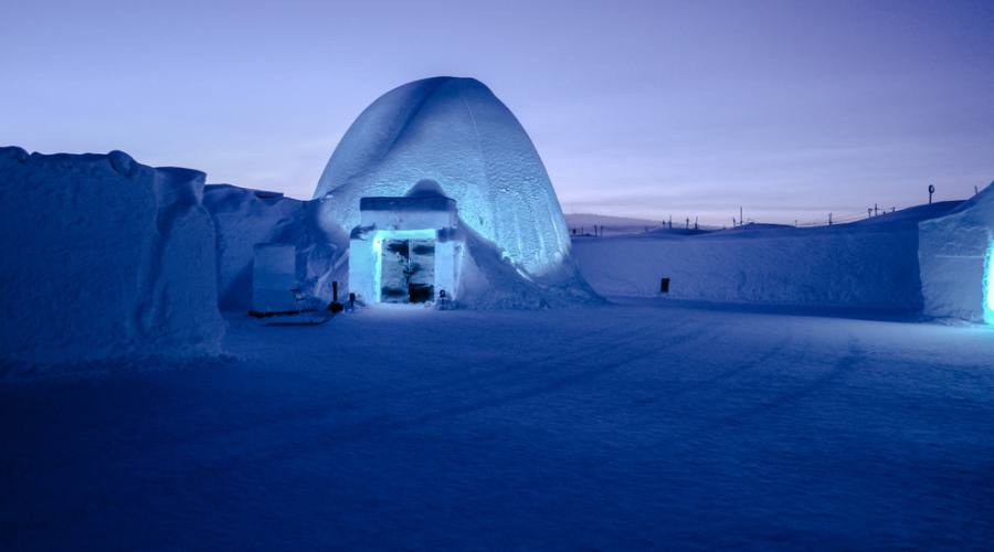 Hotel di ghiaccio a Kiruna, Lapponia Svedese