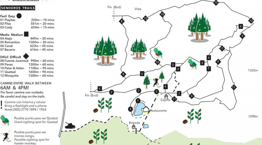 Mappa delle escursioni a Selva Negra