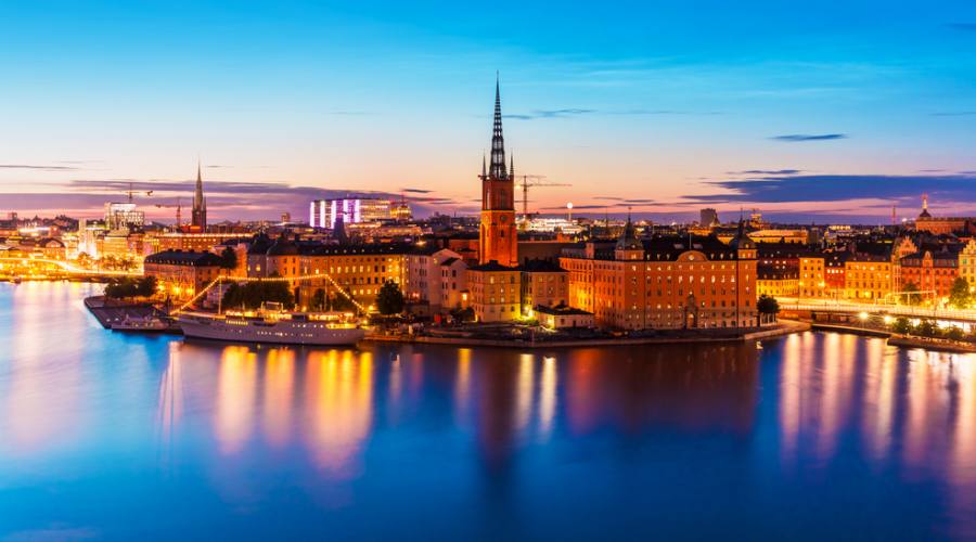 Stoccolma vista panoramica su "Gamla Stan"