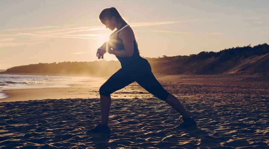 Fitness sulla spiaggia