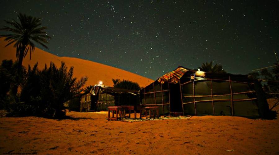 Tente dans les dunes de Merzouga