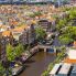 Parte della città di Amsterdam vista dall'alto