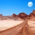 Luna sul deserti di Atacamo