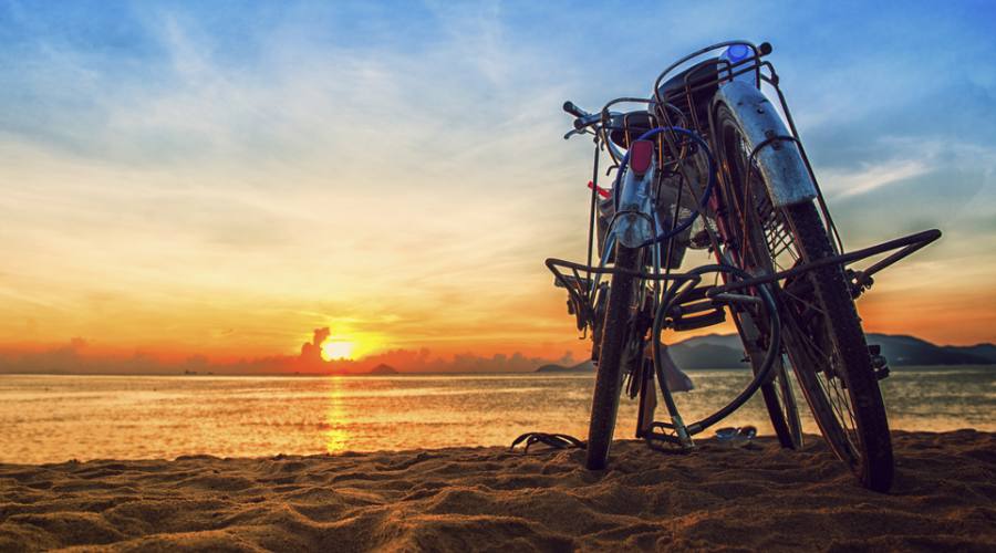 bici in spiaggia a Nha Trang