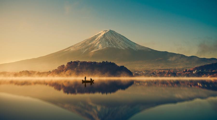 Il Monte Fuji dal Lago Kawaguchi