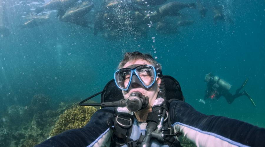 Selfie sott'acqua