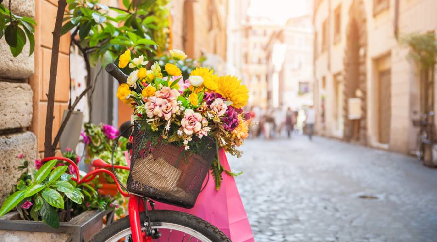 Bici in fiore