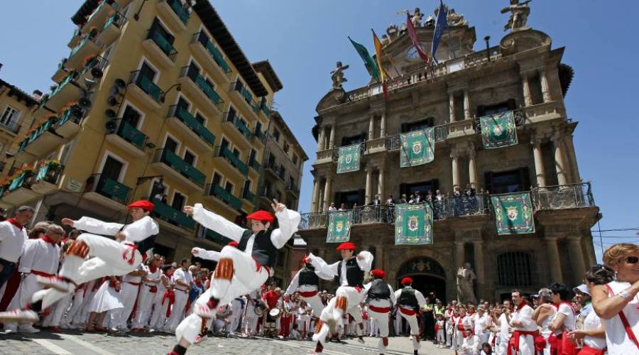 Spettacolo tradizionale a Pamplona