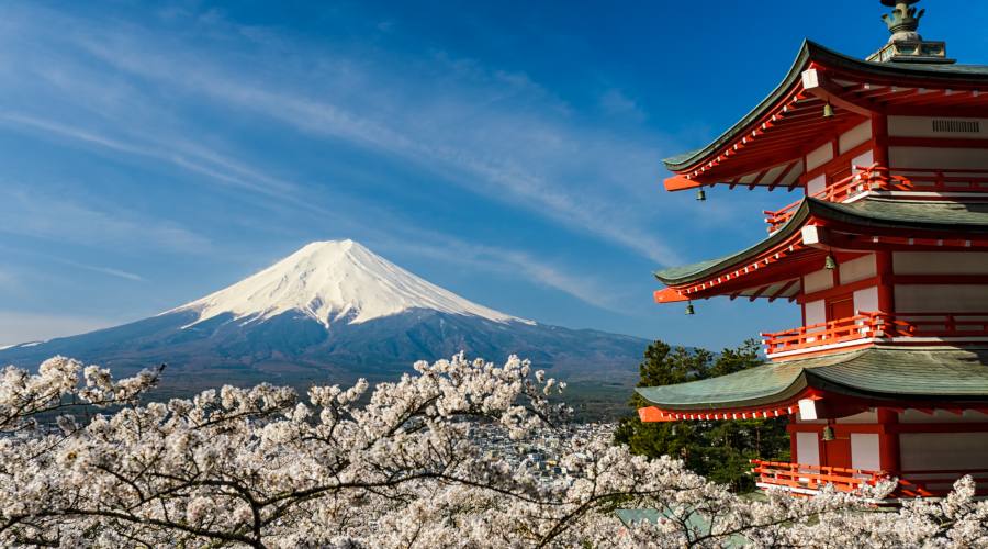 Il Monte Fuji in primavera
