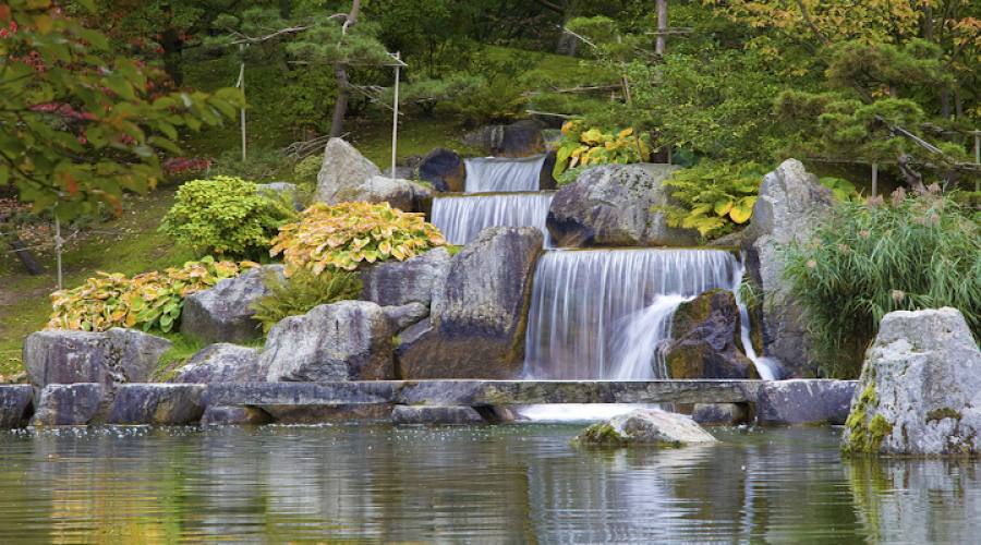 Hasselt Cascata nel giardino Giapponese