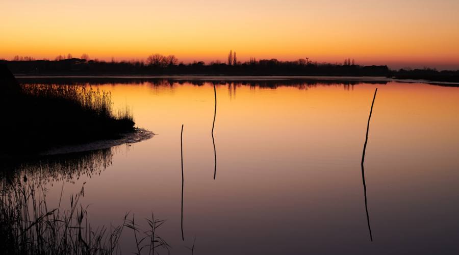 Laguna al tramonto