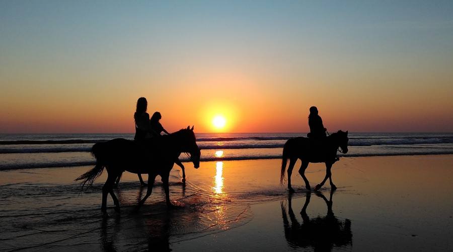 A cavallo in spiaggia